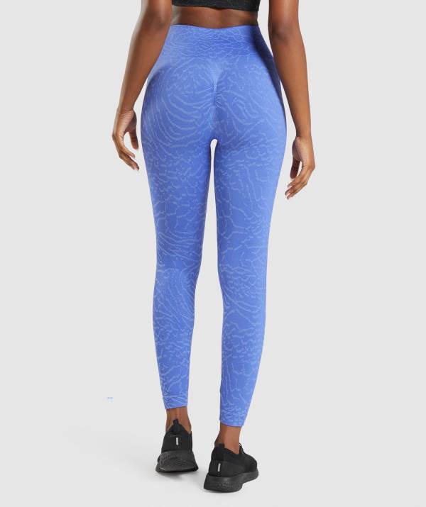 Damske Legíny Gymshark Adapt Animal Seamless Modre | GX4956823